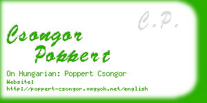 csongor poppert business card